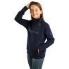 Sweatshirt Montar MoNaja Junior seitlicher Reißverschluss Kristalle Roségold - Marine