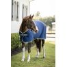 Horseware Amigo Jersey Pony Cooler-Decke - Marine / Titan Grau / Silber