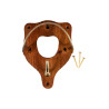 HKM Trensenhalter aus Holz und Messing - Messing
