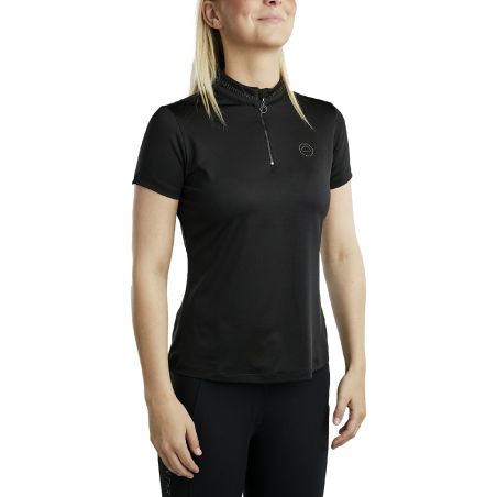 Kurzarm-Poloshirt Montar MoBlair mit Crystal Gun Metal Junior