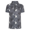 Kurzarm-Poloshirt Imperial Riding Olivia AOP Kinder - Holzkohle
