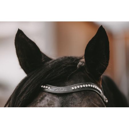 V-förmiges Stirnband Halb Swarovski Weiß New English Collection by Dy'on