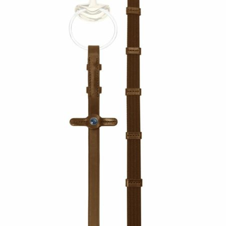 Schmale Stübben-Zügel mit 9 Stoppern und Haken