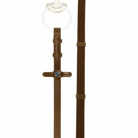 Schmale Stübben-Zügel mit 5 Stoppern und Haken