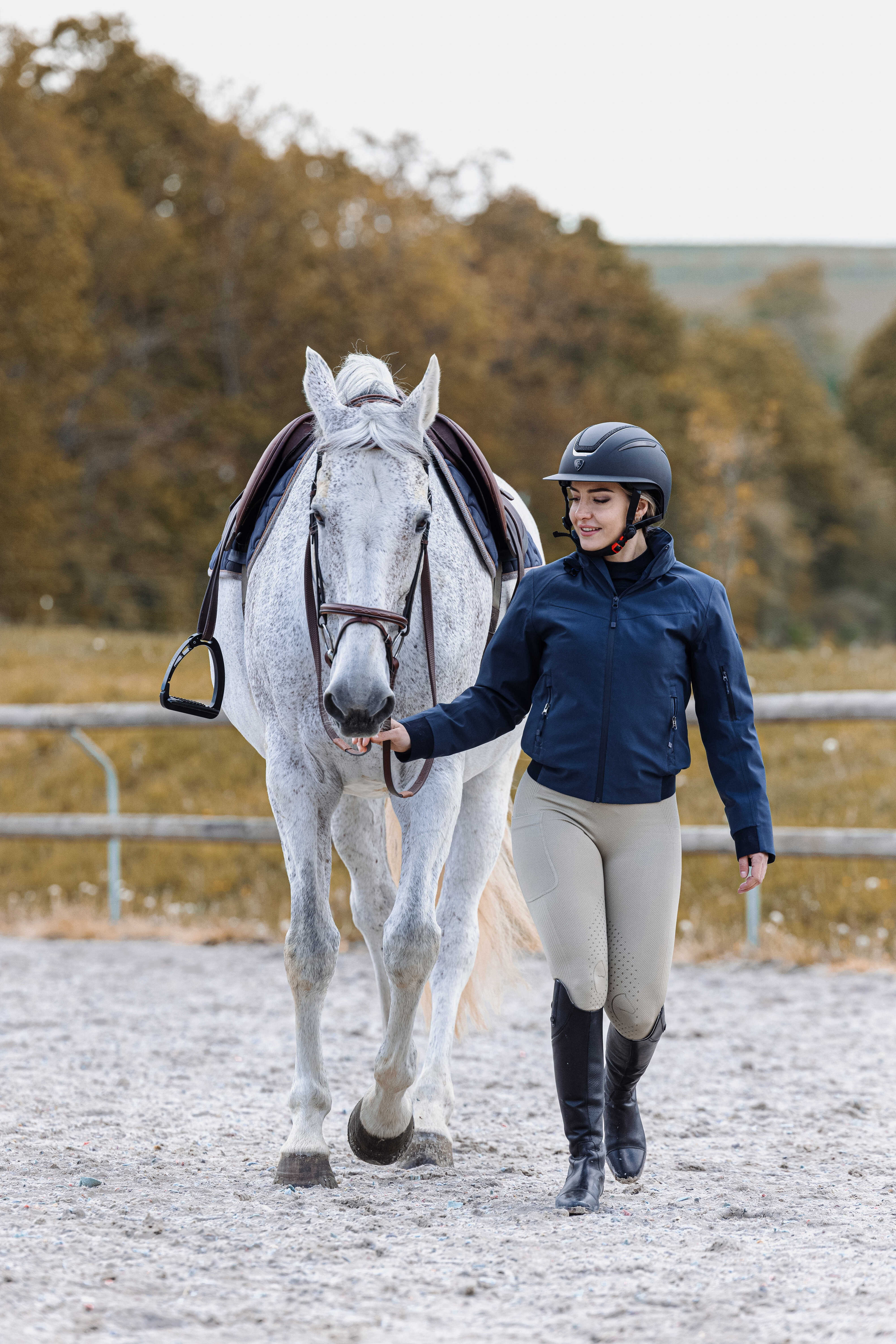 Kurzblouson Equithème Originals Alina Marine Marineblau