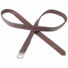 Leder- und Nylonsteigbügelriemen T de T - Dunkles Havanna