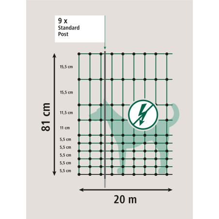 Abgrenzungszaun Camping Net AKO