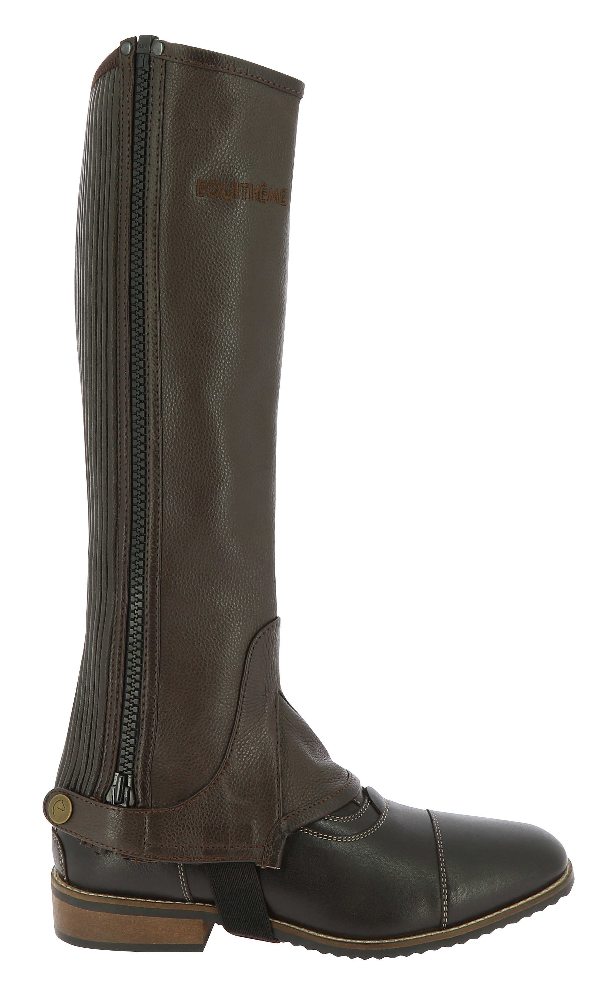 Mini-Chaps Equithème Leder Braun