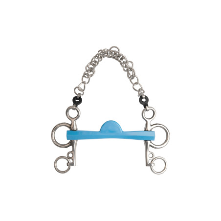 Pelham-Gebiss Metalab Flexi Halbmond kurze Schenkel