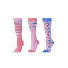 Dublin Kinder Socken 3er-Pack - Pastellrosa Karneval