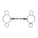 Zweiringgebiss Kupfer Blau Shires