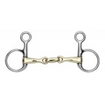 Baucher-Gebiss doppelt gebrochen Messing Shires