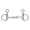 Baucher-Gebiss doppelt gebrochen Messing Shires - Messing