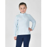 Kinder-Langarm-Reitoberteil Dublin, atmungsaktiv - Himmelblau
