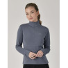 Weatherbeeta Damen-Langarmshirt 1/2-Zip Kupfer - Schieferblau