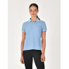 Damen-Poloshirt mit kurzen Ärmeln aus Piqué-Baumwolle Dublin - Blauer Nebel