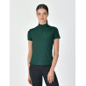Kurzarm-Poloshirt Dublin, atmungsaktiv, 1/4-Reißverschluss, Damen - Dunkles Smaragdgrün