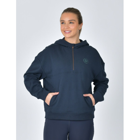 Dublin Fleece-Hoodie Damen mit 1/4-Reißverschluss