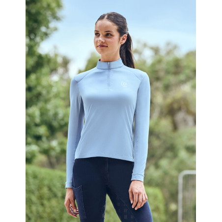 Dublin Damen Langarm-Reitoberteil, atmungsaktiv