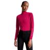 Damen-Langarm-Baselayer mit Kragen Tommy Hilfiger Equestrian - Kirsche