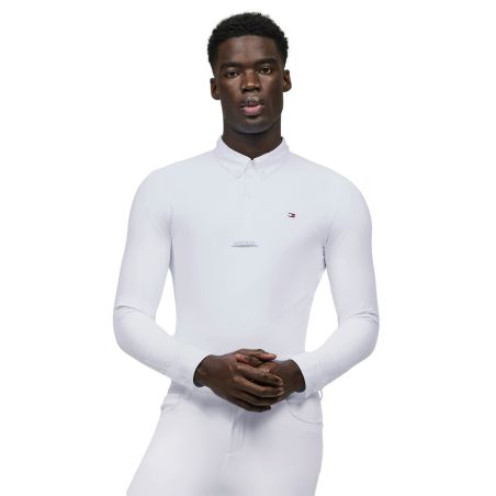 Tommy Hilfiger Equestrian Eaton Herren-Langarm-Turnierpolo