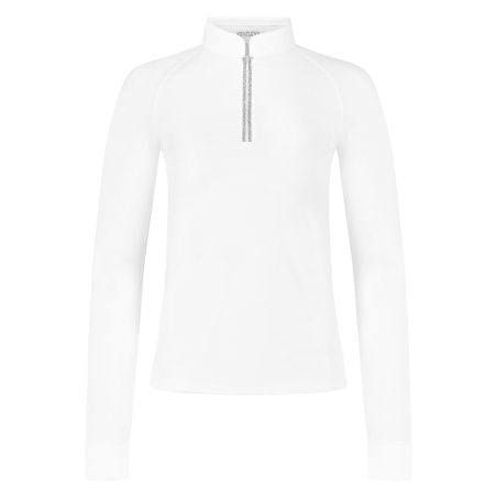 Kentucky Classic Turniershirt Damen mit glitzerndem Reißverschluss, langärmlig