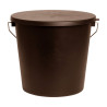 Deluxe-Putzset-Eimer mit Deckel von Kentucky - Braun