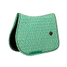 Kentucky Samt-Sattelpad mit Print - Grün / Weiß