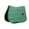 Kentucky Samt-Sattelpad mit Print - Grün / Marineblau