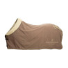 Equestrian Stockholm Fleece-Decke mit Kunstfell - Champagner