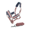 Halfter und Führstrick Equestrian Stockholm mit Fell - Pink