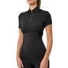 Kurzarm-Poloshirt UV Protection Equestrian Stockholm Damen - Schwarz Edition