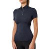 Kurzarm-Poloshirt UV Protection Equestrian Stockholm Damen - Mitternachtsblau