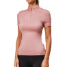 Kurzarm-Poloshirt UV Protection Equestrian Stockholm Damen - Pink