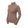 Damen-Strickrollkragenpullover Equestrian Stockholm - Champagner