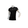Turnierpolo Flags & Cup Andria Damen kurzarm - Schwarz