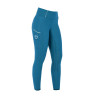 Damen-Leggings mit Fleece-Futter Equestro - Korallenblau