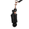 Nylonhalfter Rose Gold Line mit Strick Supreme - Schwarz