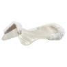 Acavallo Gel NS-S Classic-S Halbpadschnitt flach Sattelpad - Transparent / weißes Lamm