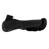 Acavallo Sattelpad zur Korrektur MF-S WFS Chamois Lammfell hinten hexagonales Gel Vordererhöhung - Schwarz / schwarzes Schaf