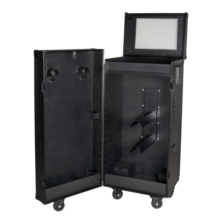 Sattelkammer-Spind Equestro, schwarzes Material, 65×62×138 cm