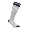 Unisex-Equestro-College-Socken aus technischem Gewebe - Mélange Grau / Marineblazer / Antikweiß