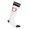 Unisex-Equestro-College-Socken aus technischem Gewebe - Weiß / Schwarz / Redwood