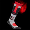Unisex-Socken Equestro aus atmungsaktivem technischem Gewebe - Schwarz / Grau / Rot