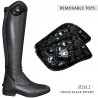 Einsatz für Stiefel PRATONI Canter - Schwarzes Lack-Kroko