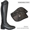 Einsatz für Stiefel PRATONI Canter - Schwarzes Leder / Nieten