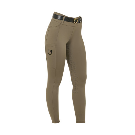 Damen-Leggings Equestro mit hoher Taille und Gürtelschlaufen