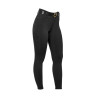 Damen-Leggings Equestro mit hoher Taille und Gürtelschlaufen - Schwarz