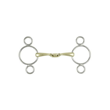 Pessoa-Gebiss aus Edelstahl mit Doppelknebel Umbria Equitazione