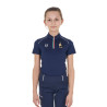 Equestro x FISE Trainingspolo Kinder Unisex kurzarm - Marineblazer